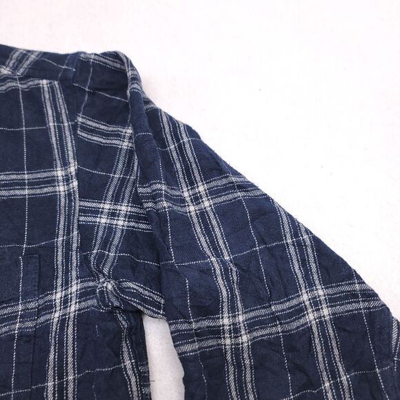 Hobbs Creek Tartan Flannel Casual Button Up Shirt Mens Size Small S Blue White - Picture 5 of 10